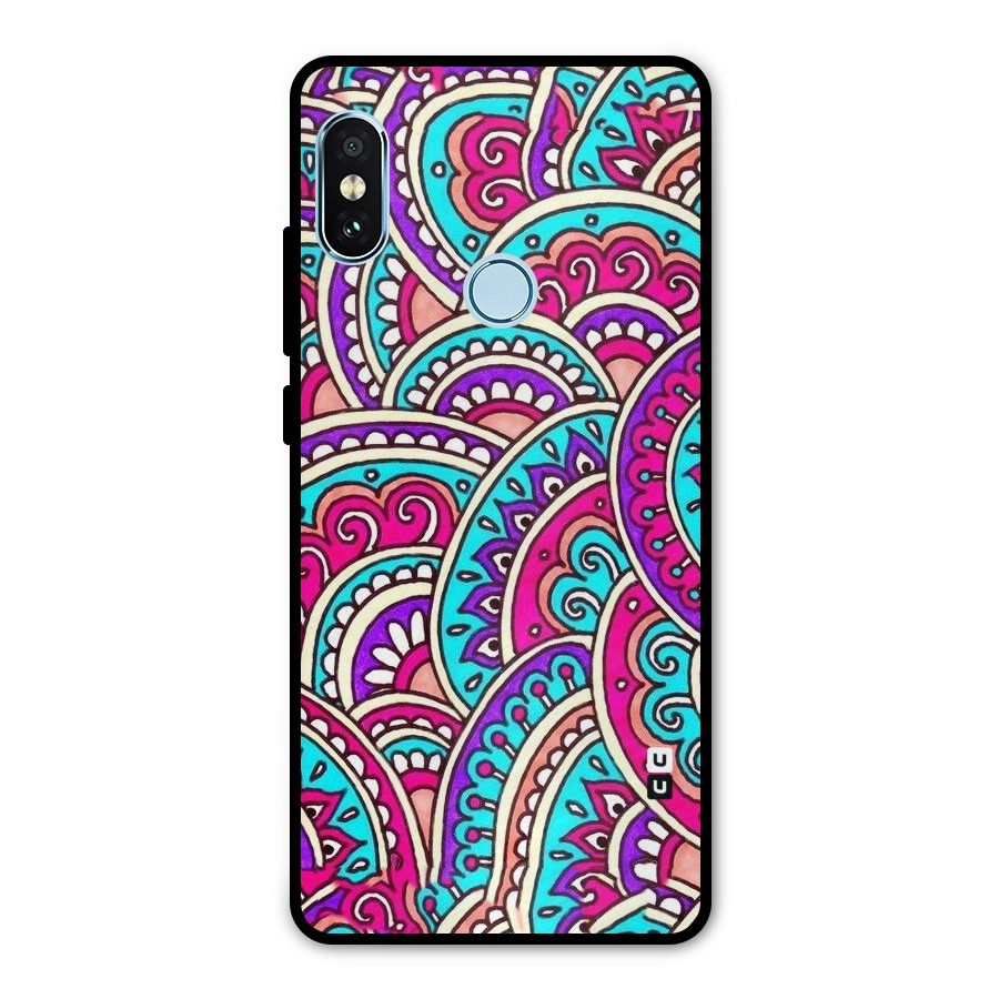 Abstract Rangoli Design Metal Back Case for Redmi Note 5 Pro