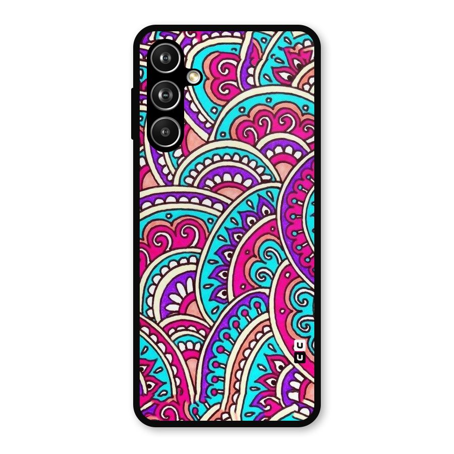 Abstract Rangoli Design Metal Back Case for Samsung Galaxy M54