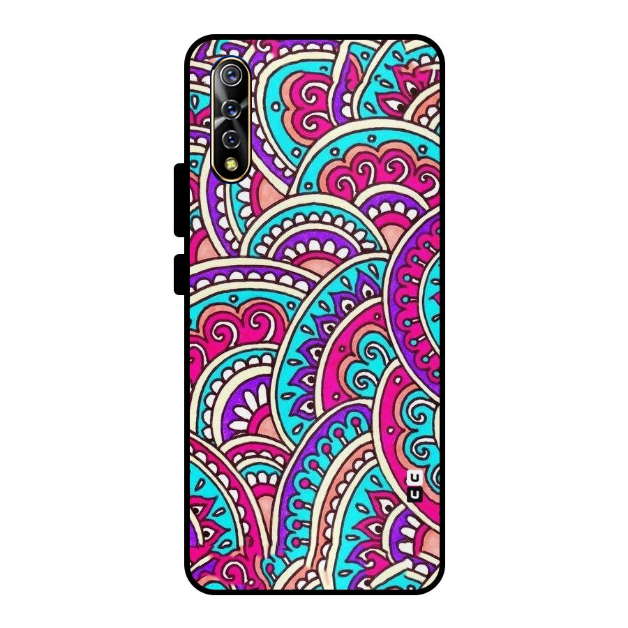 Abstract Rangoli Design Metal Back Case for Vivo S1