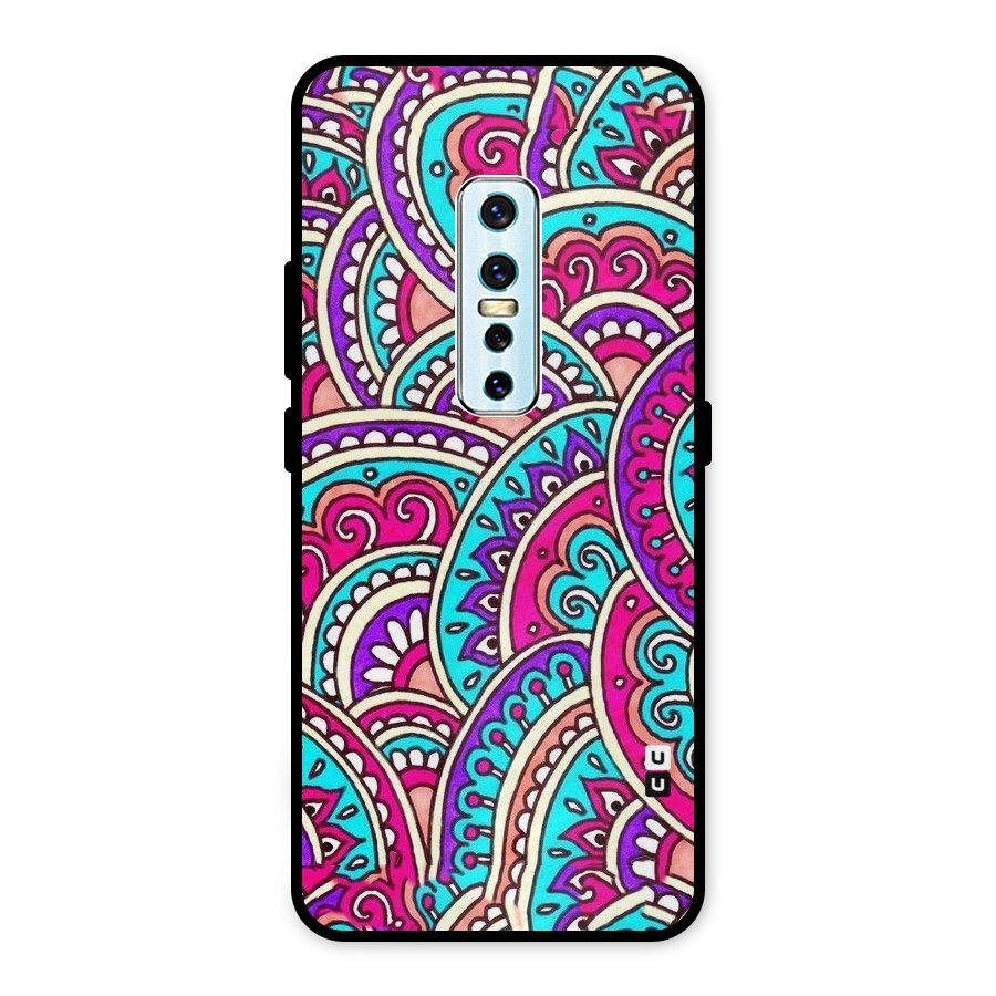 Abstract Rangoli Design Metal Back Case for Vivo V17 Pro