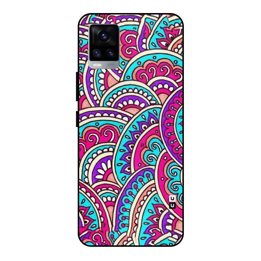 Abstract Rangoli Design Metal Back Case for Vivo V20