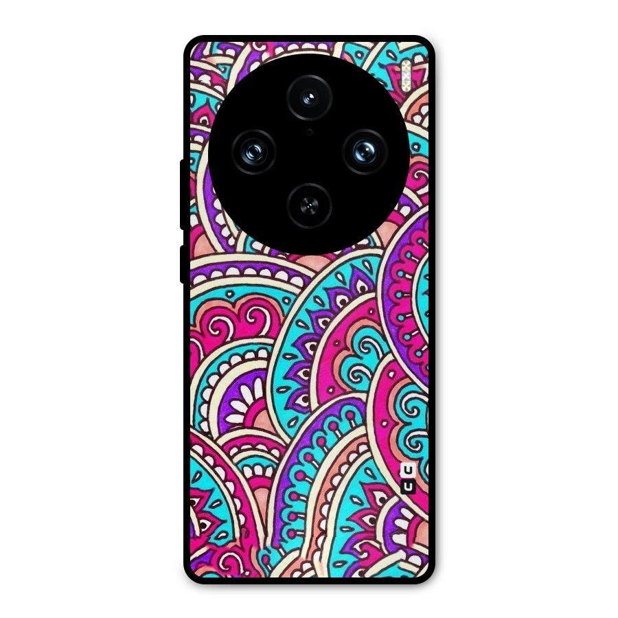 Abstract Rangoli Design Metal Back Case for Vivo X100 Pro