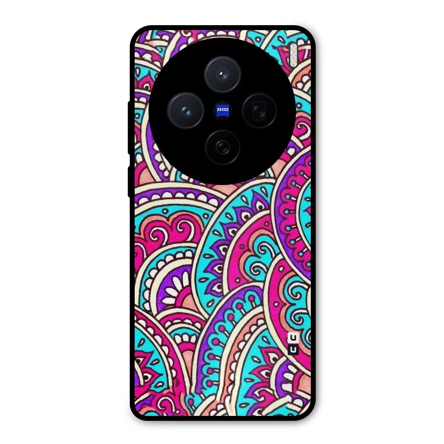 Abstract Rangoli Design Metal Back Case for Vivo X200