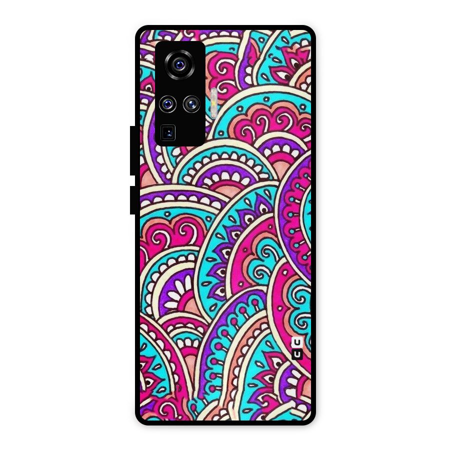 Abstract Rangoli Design Metal Back Case for Vivo X50 Pro