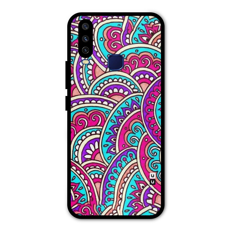 Abstract Rangoli Design Metal Back Case for Vivo Y12