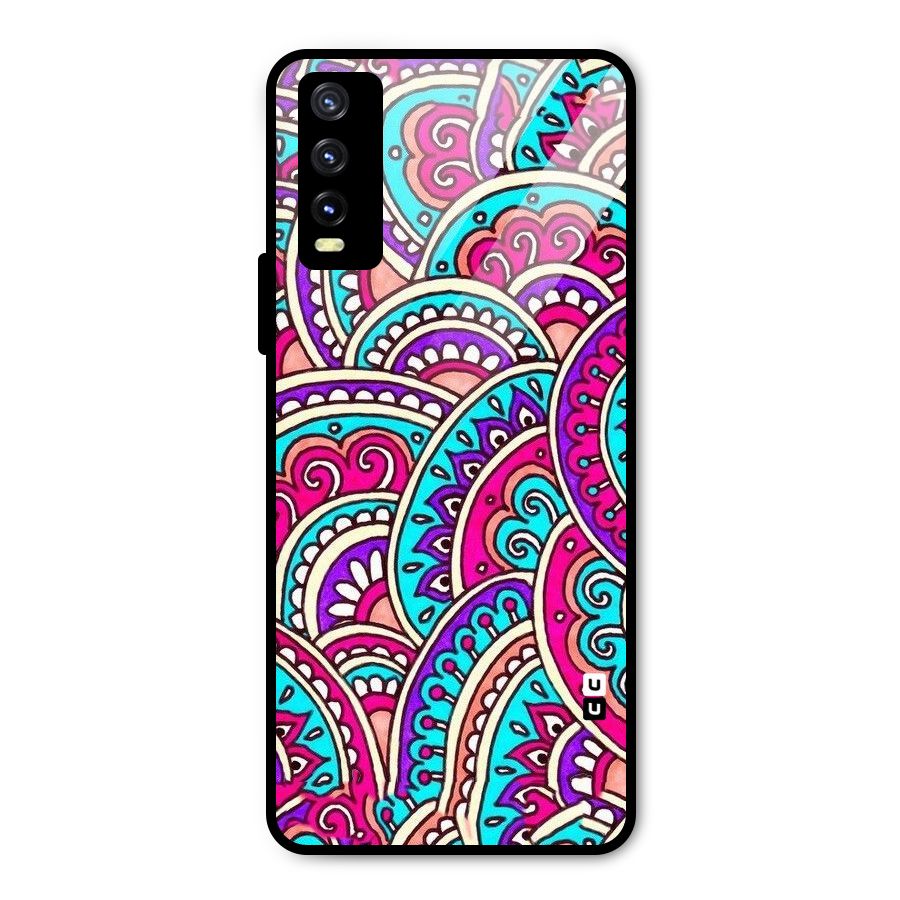 Abstract Rangoli Design Metal Back Case for Vivo Y20