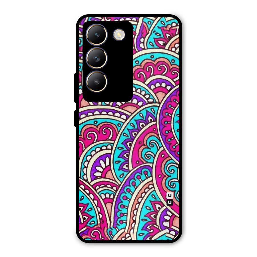 Abstract Rangoli Design Metal Back Case for Vivo Y200e