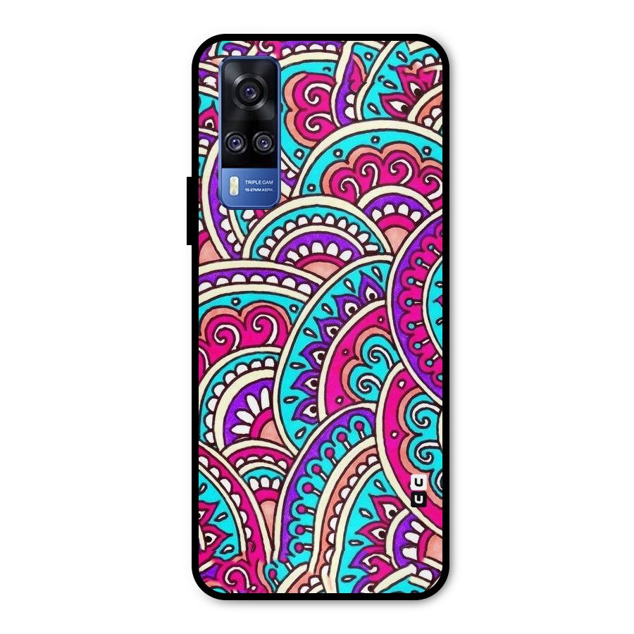 Abstract Rangoli Design Metal Back Case for Vivo Y51A