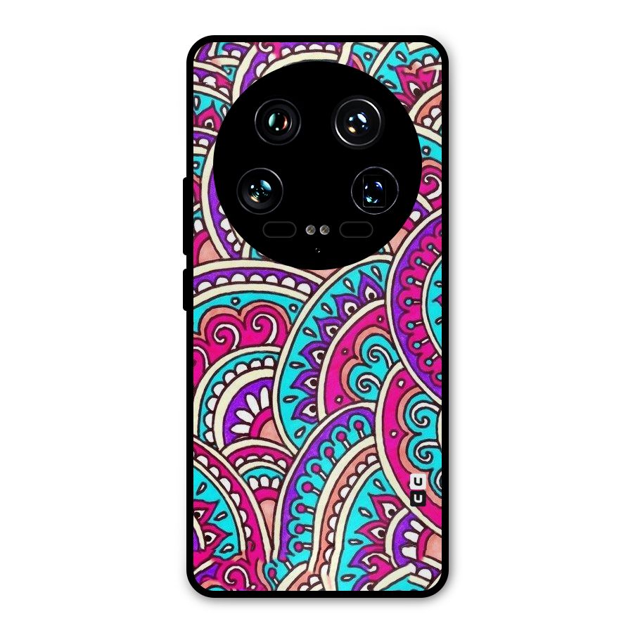 Abstract Rangoli Design Metal Back Case for Xiaomi 14 Ultra