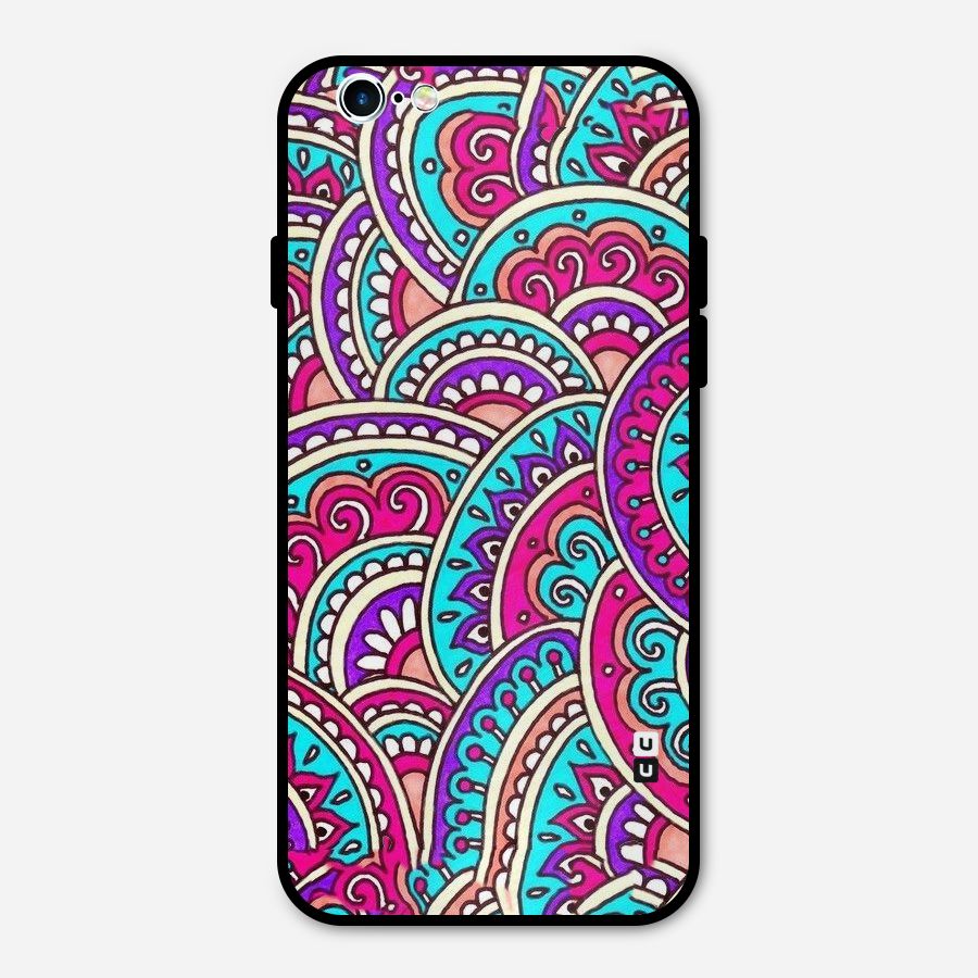 Abstract Rangoli Design Metal Back Case for iPhone 6 6s