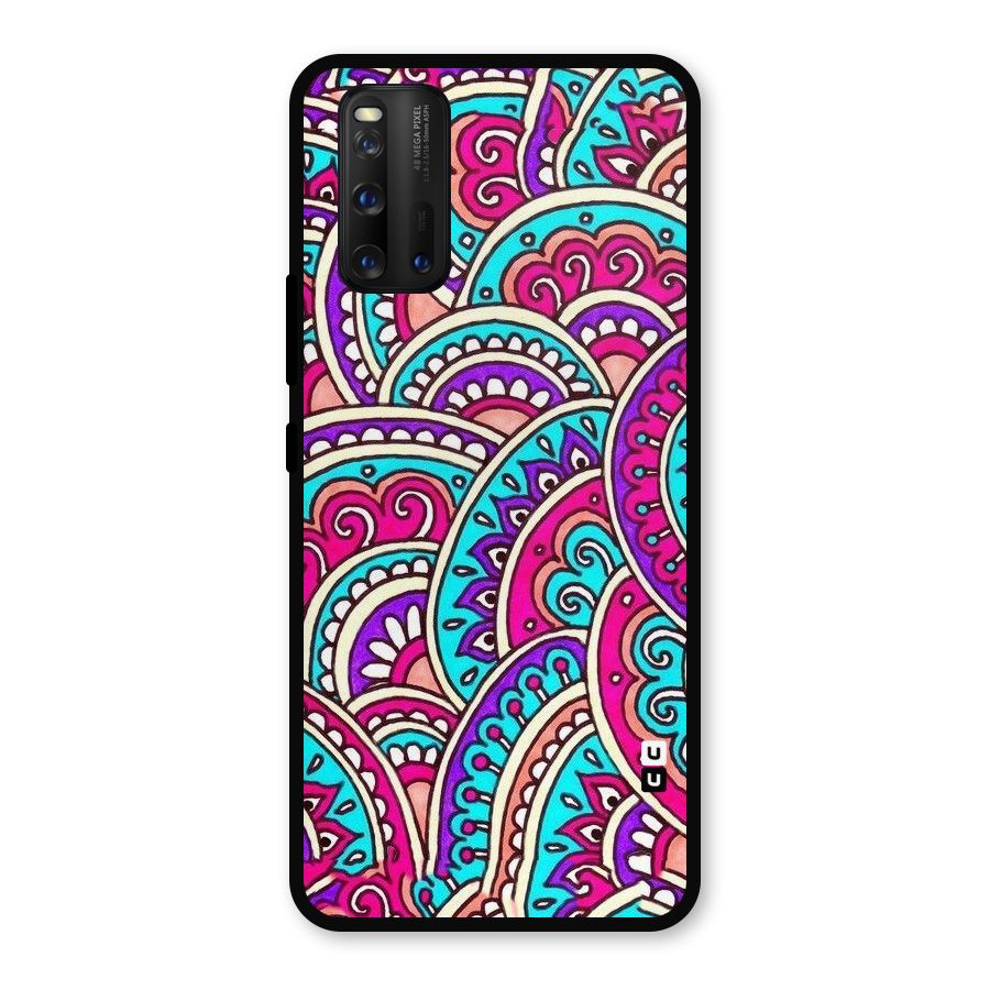 Abstract Rangoli Design Metal Back Case for iQOO 3