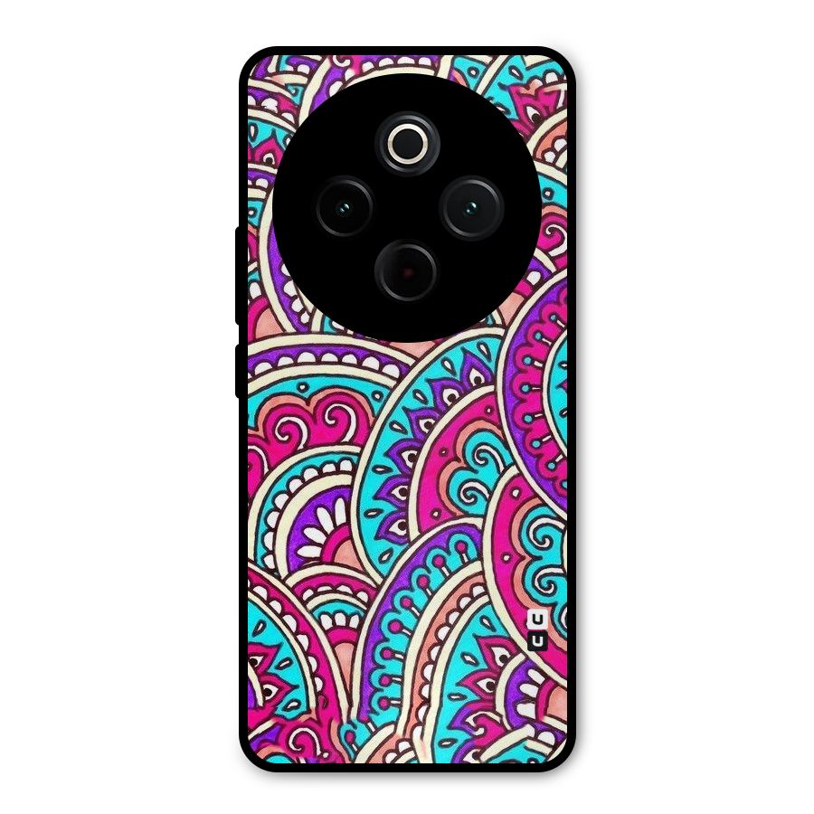 Abstract Rangoli Design Metal Back Case for iQOO Z10