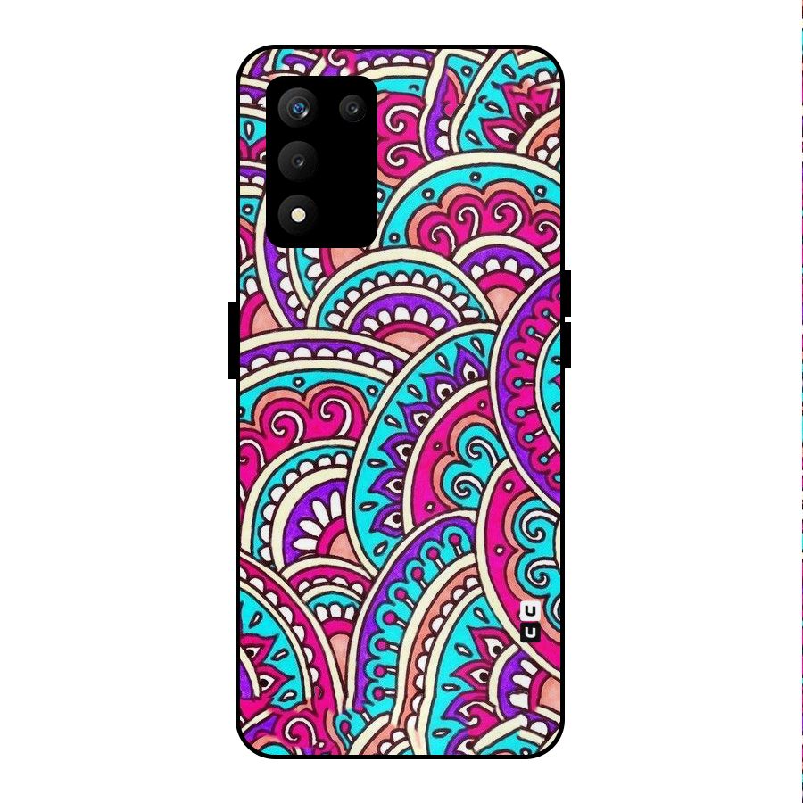 Abstract Rangoli Design Metal Back Case for realme 9 5G SE