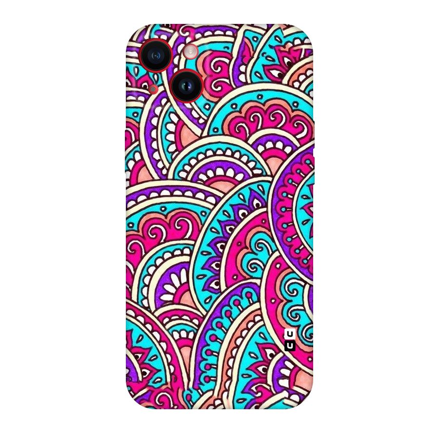 Abstract Rangoli Design Original Polycarbonate Back Case for iPhone 14 Plus