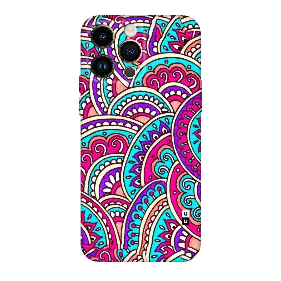 Abstract Rangoli Design Original Polycarbonate Back Case for iPhone 14 Pro Max
