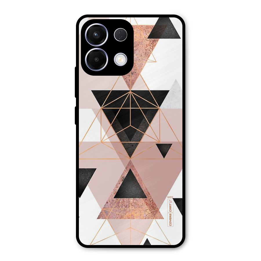 Abstract Rose Gold Triangles Metal Back Case for Oppo K13