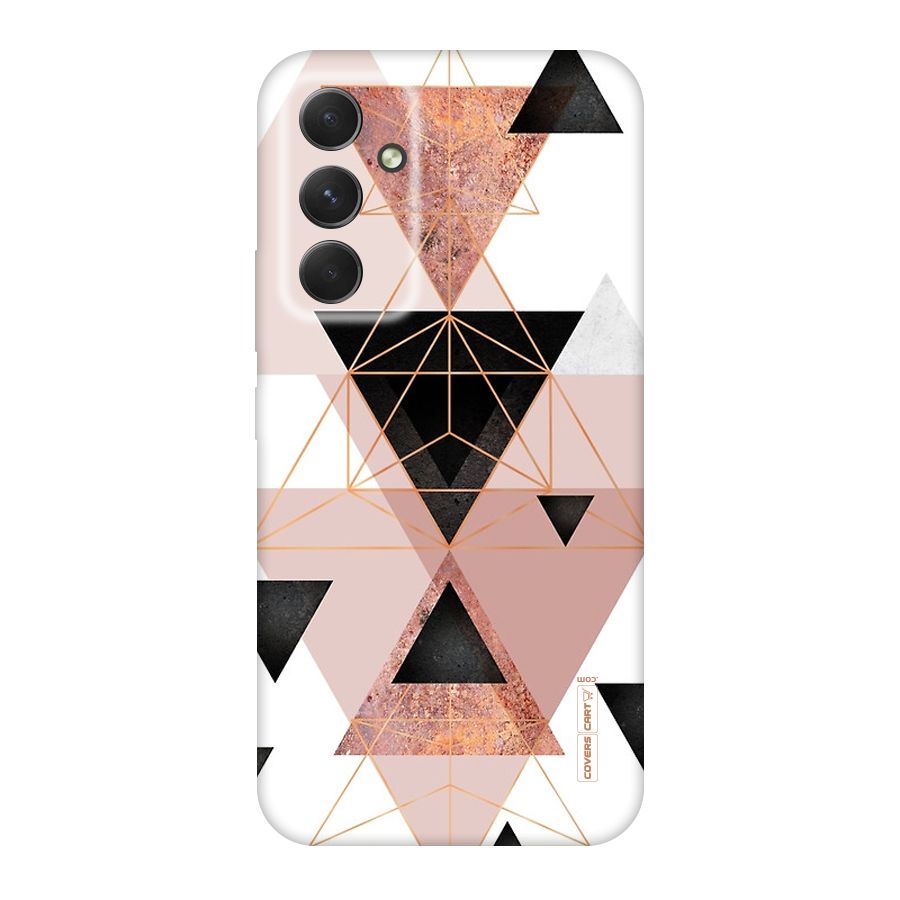 Abstract Rose Gold Triangles Original Polycarbonate Back Case for Galaxy A54