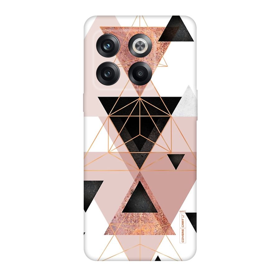 Abstract Rose Gold Triangles Original Polycarbonate Back Case for OnePlus 10T