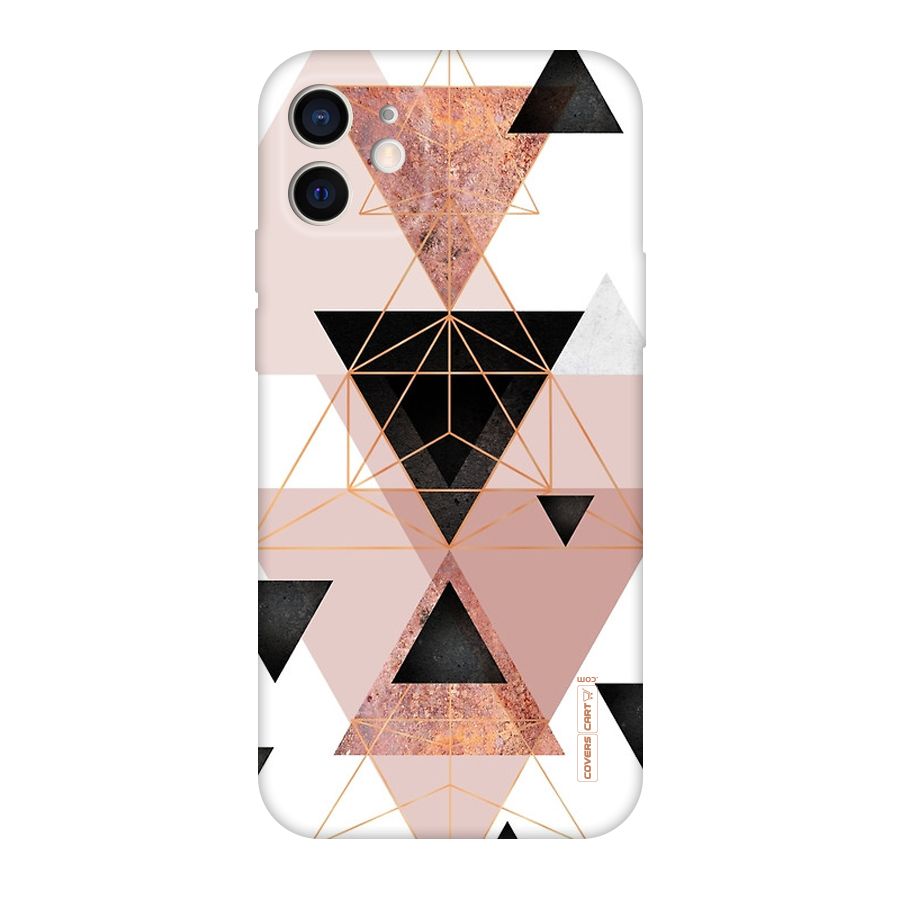 Abstract Rose Gold Triangles Original Polycarbonate Back Case for iPhone 12