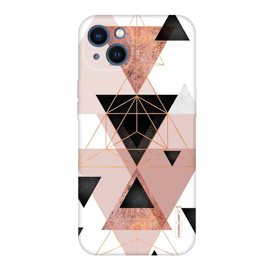 Abstract Rose Gold Triangles Original Polycarbonate Back Case for iPhone 13