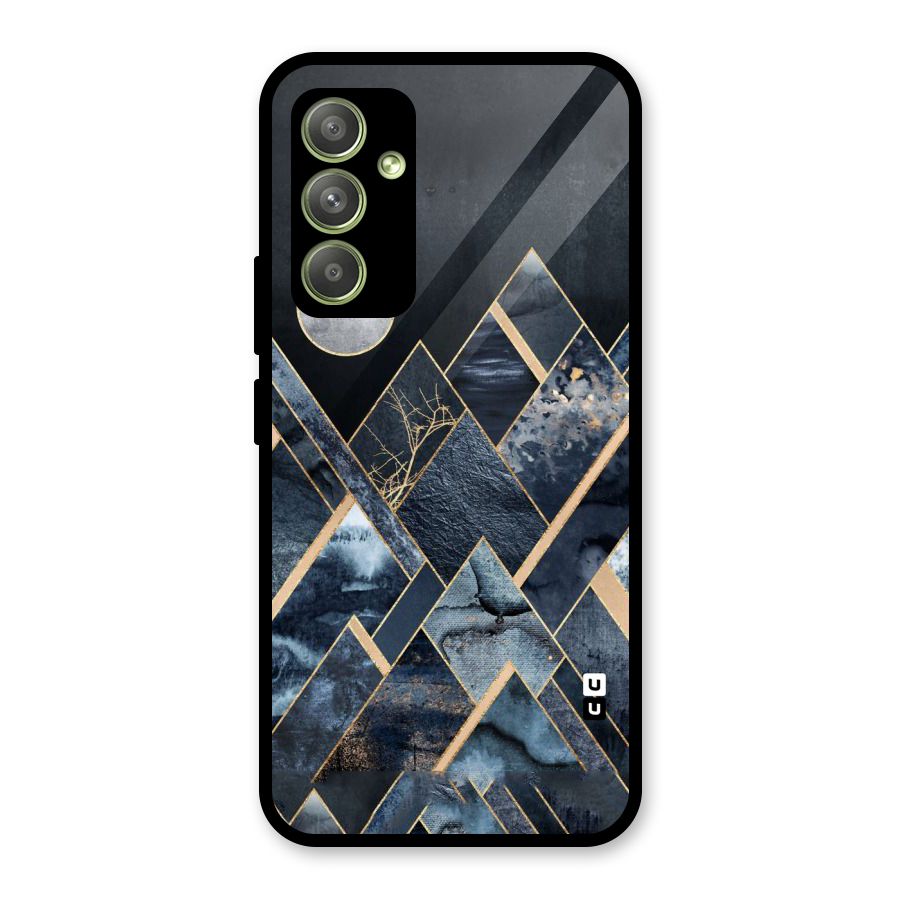 Abstract Scenic Design Glass Back Case for Galaxy A54