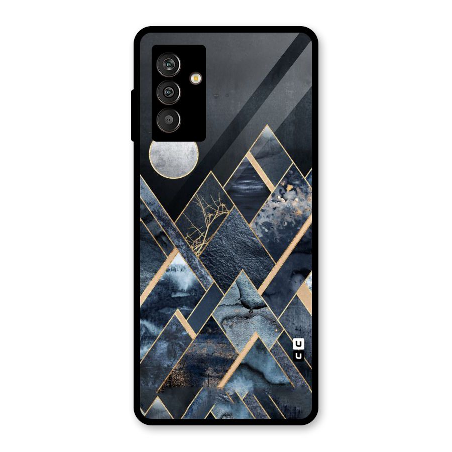 Abstract Scenic Design Glass Back Case for Galaxy M13