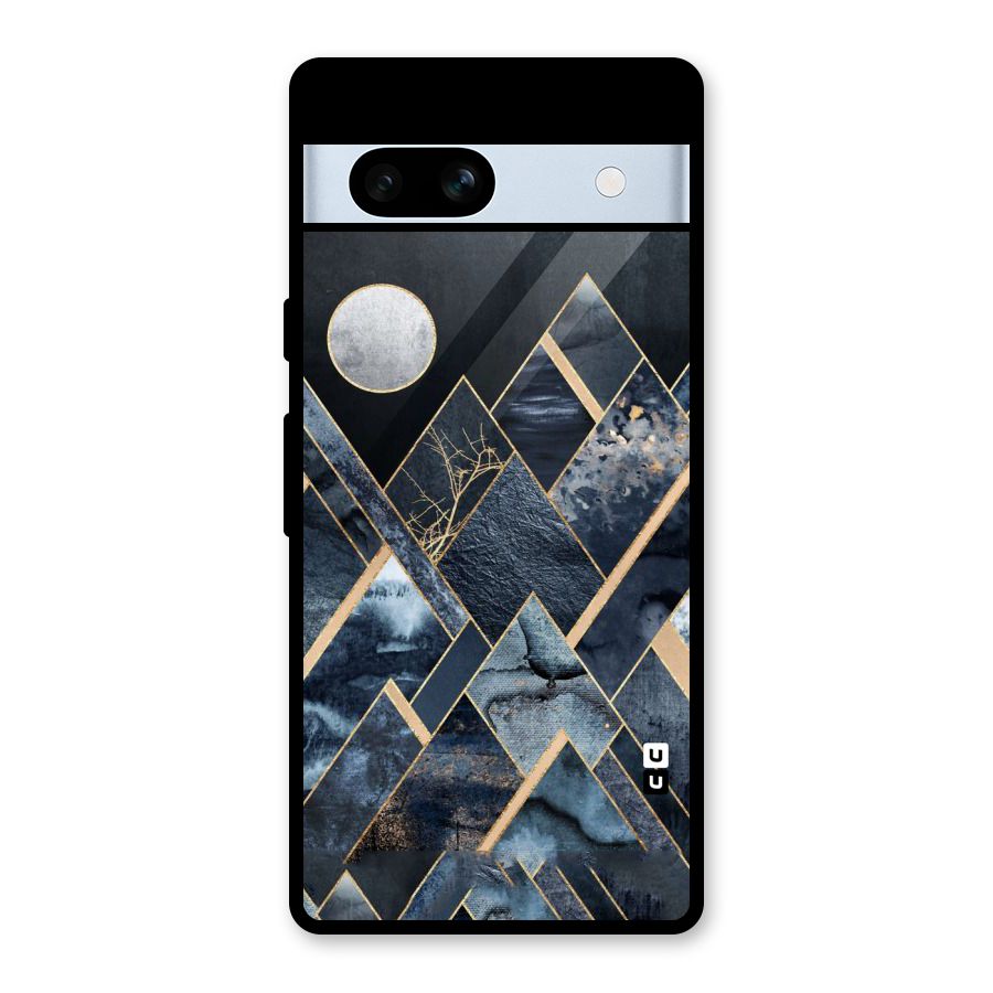 Abstract Scenic Design Glass Back Case for Google Pixel 7a