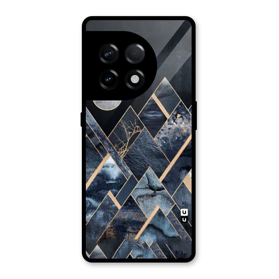 Abstract Scenic Design Glass Back Case for OnePlus 11R