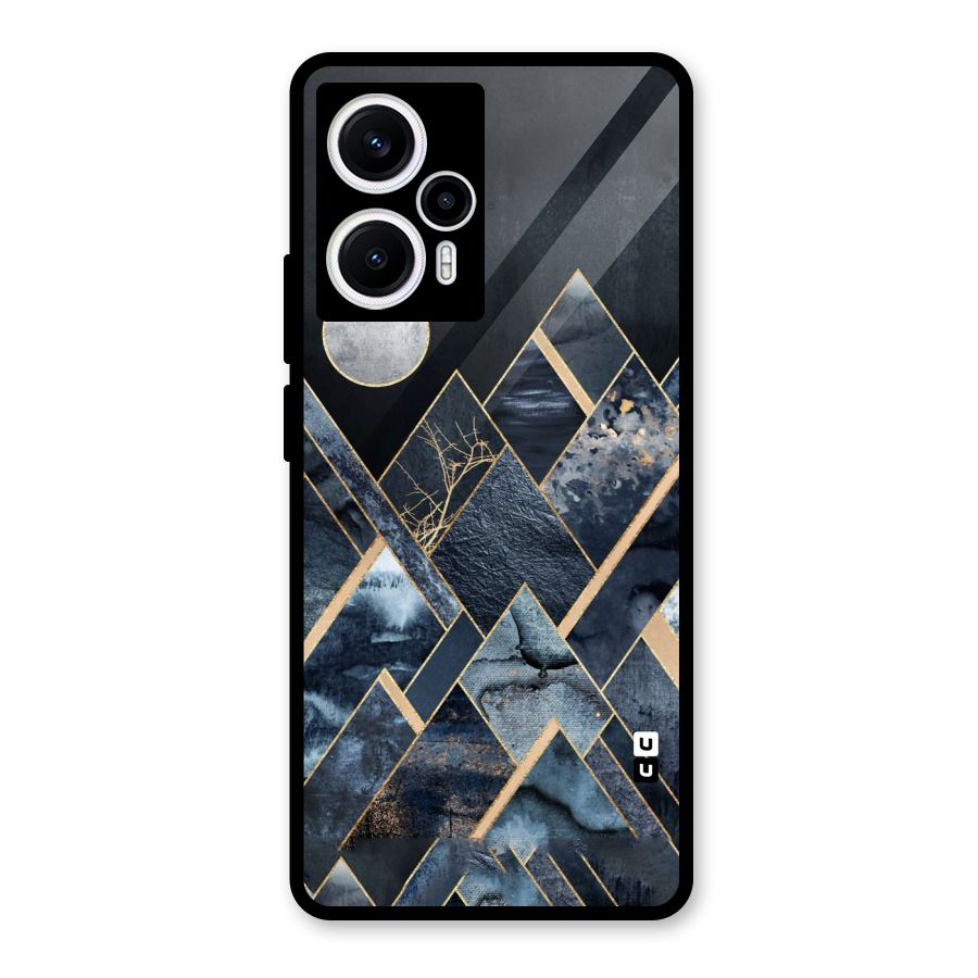 Abstract Scenic Design Glass Back Case for Poco F5