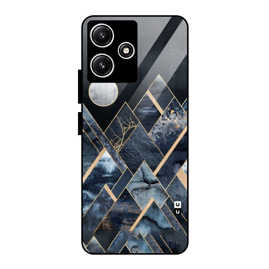 Abstract Scenic Design Glass Back Case for Poco M6 Pro