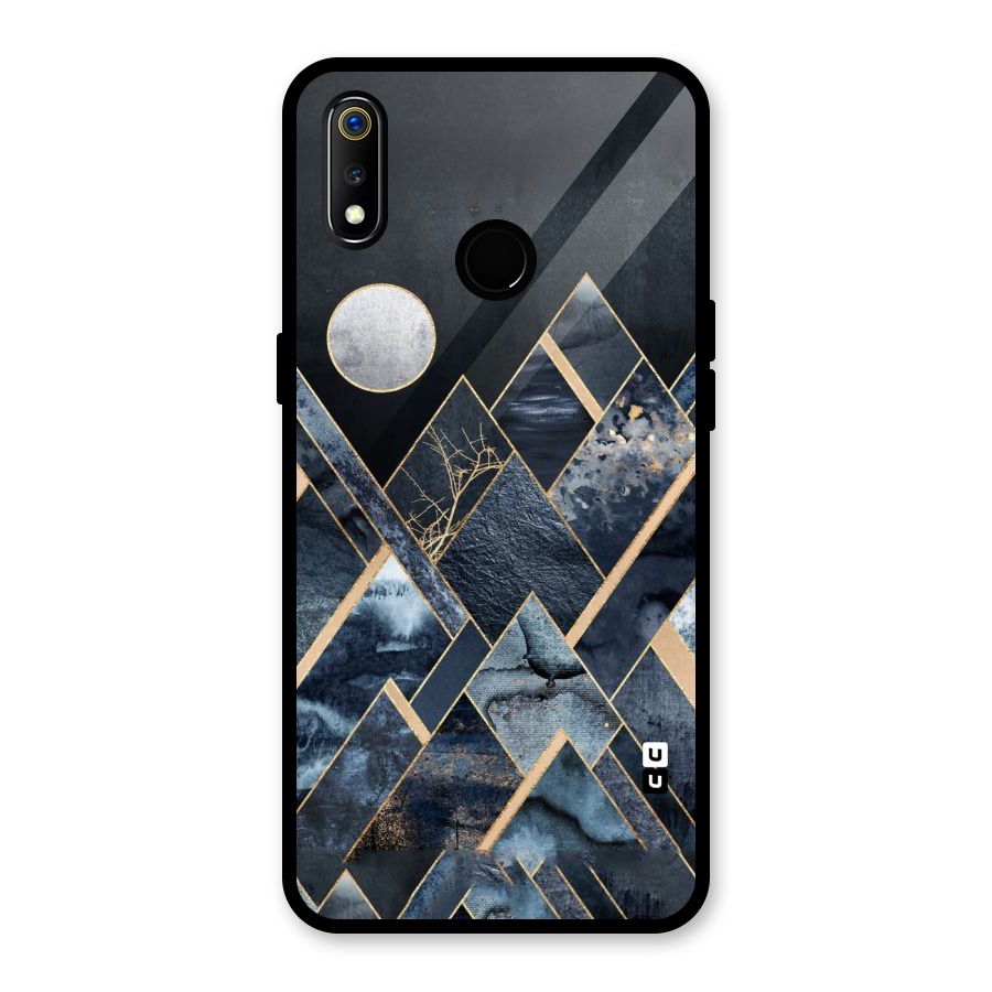 Abstract Scenic Design Glass Back Case for Realme 3