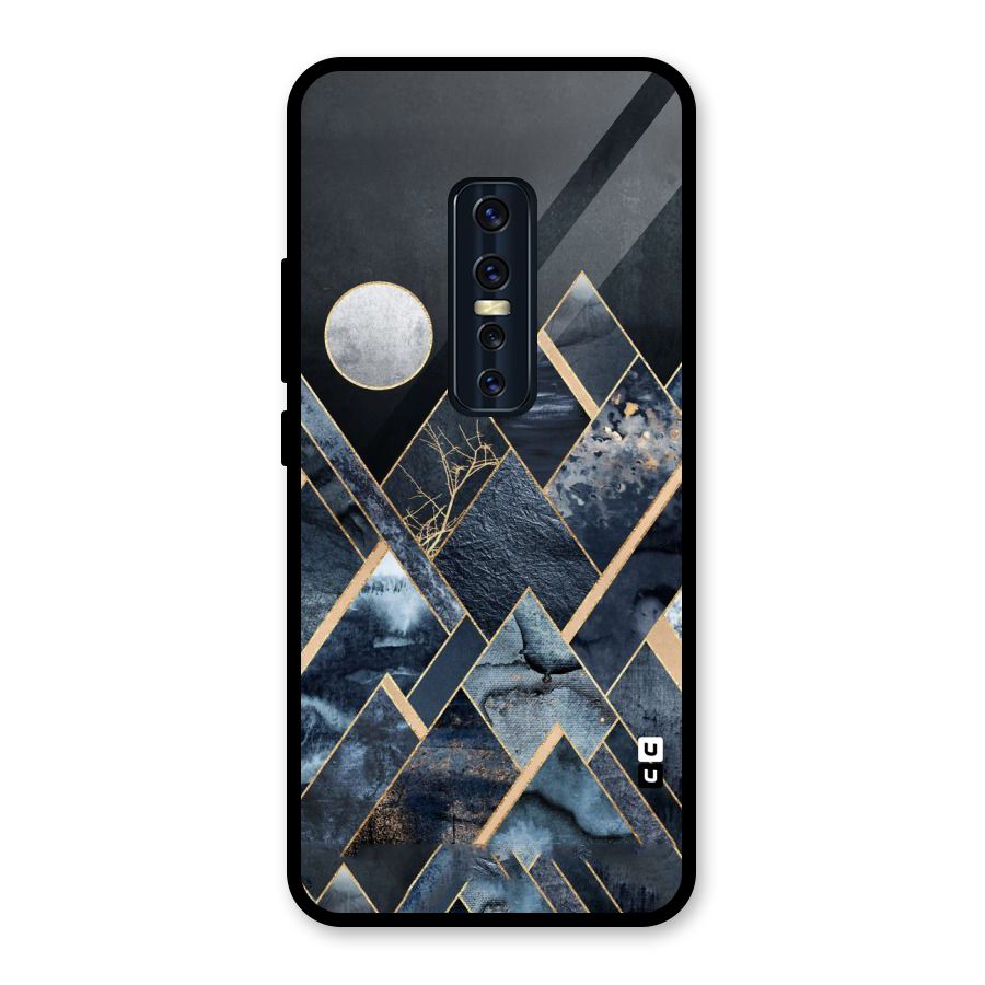 Abstract Scenic Design Glass Back Case for Vivo V17 Pro
