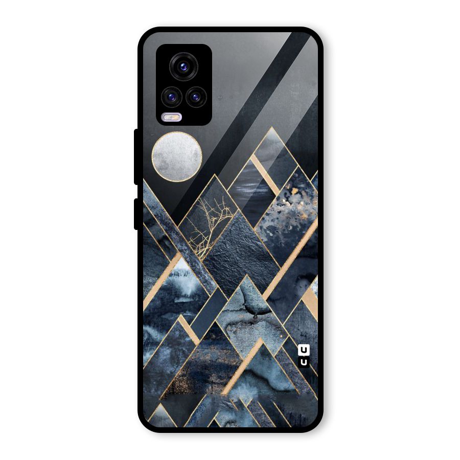 Abstract Scenic Design Glass Back Case for Vivo V20 2021