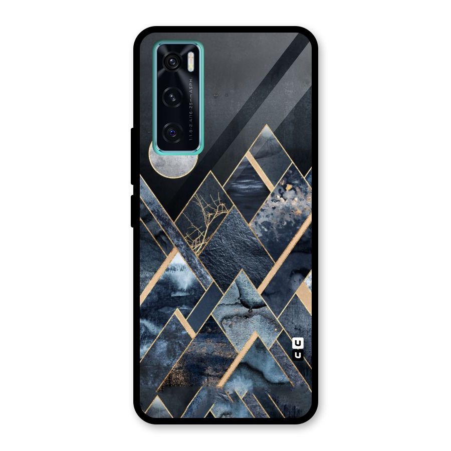 Abstract Scenic Design Glass Back Case for Vivo V20 SE