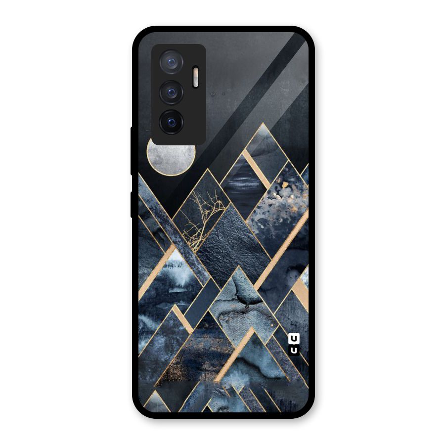Abstract Scenic Design Glass Back Case for Vivo V23e