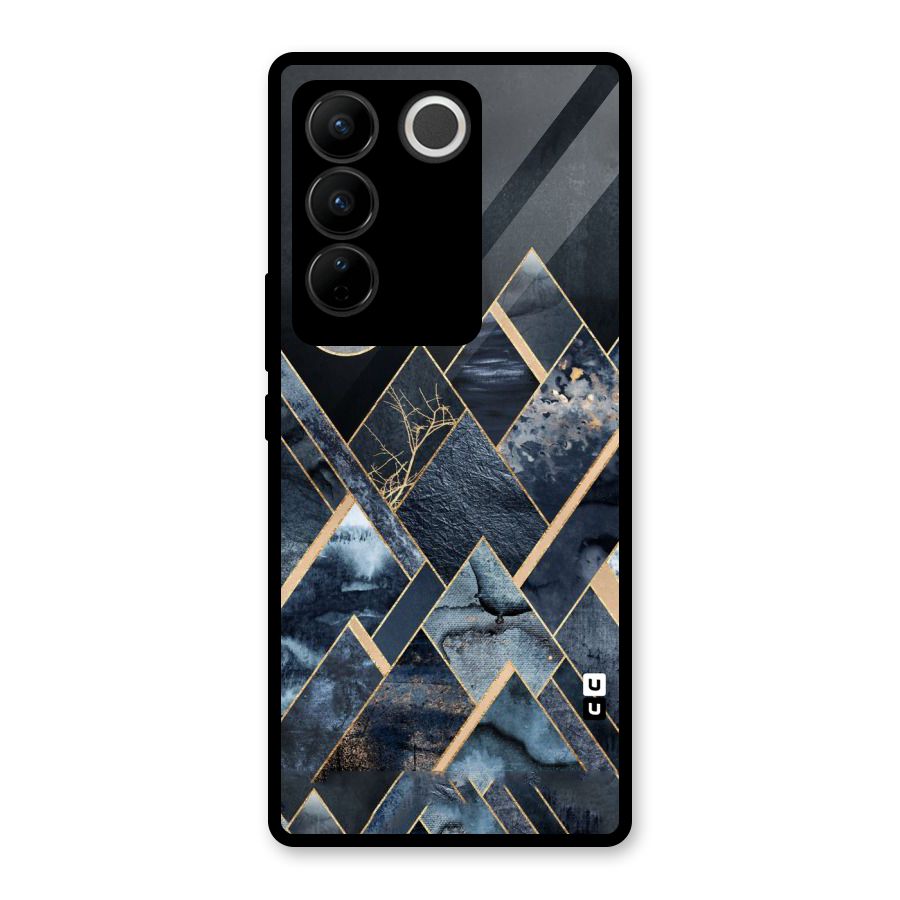 Abstract Scenic Design Glass Back Case for Vivo V27 Pro