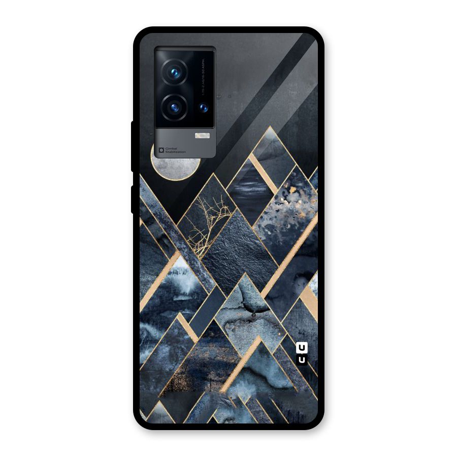 Abstract Scenic Design Glass Back Case for iQOO 9 5G