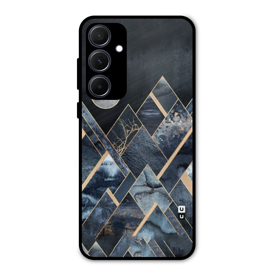 Abstract Scenic Design Metal Back Case for Galaxy A35