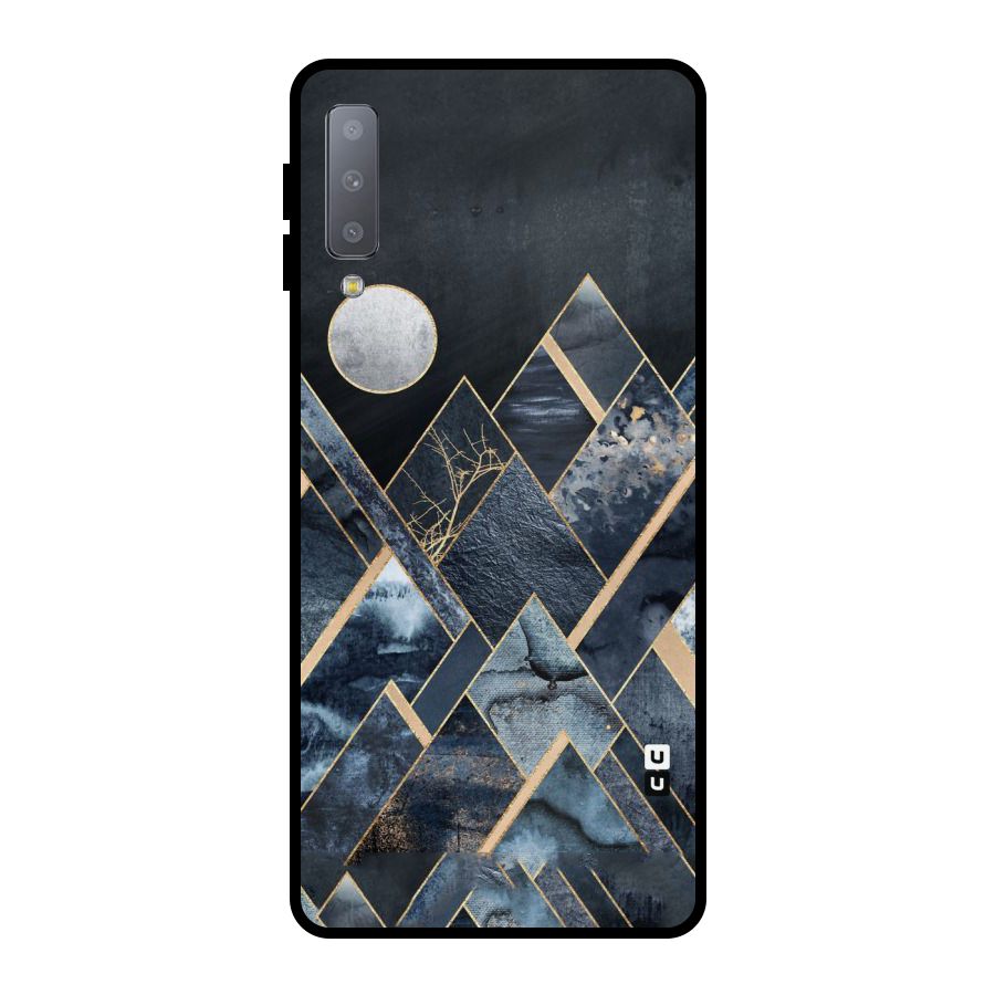 Abstract Scenic Design Metal Back Case for Galaxy A7 (2018)