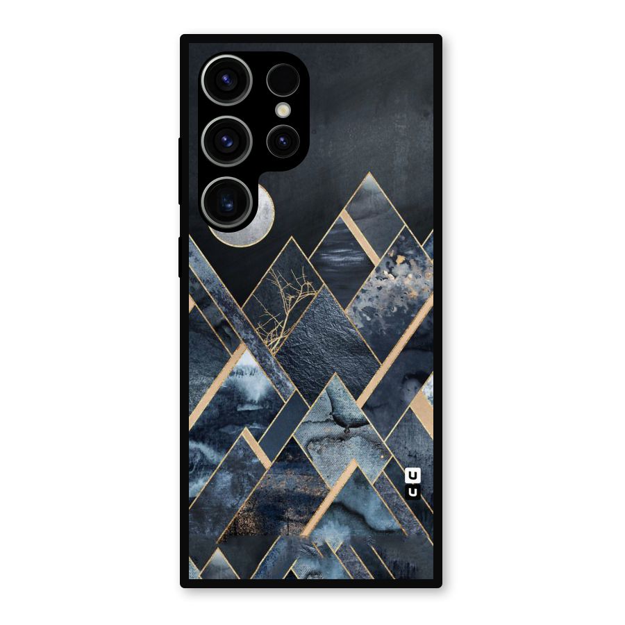 Abstract Scenic Design Metal Back Case for Galaxy S23 Ultra