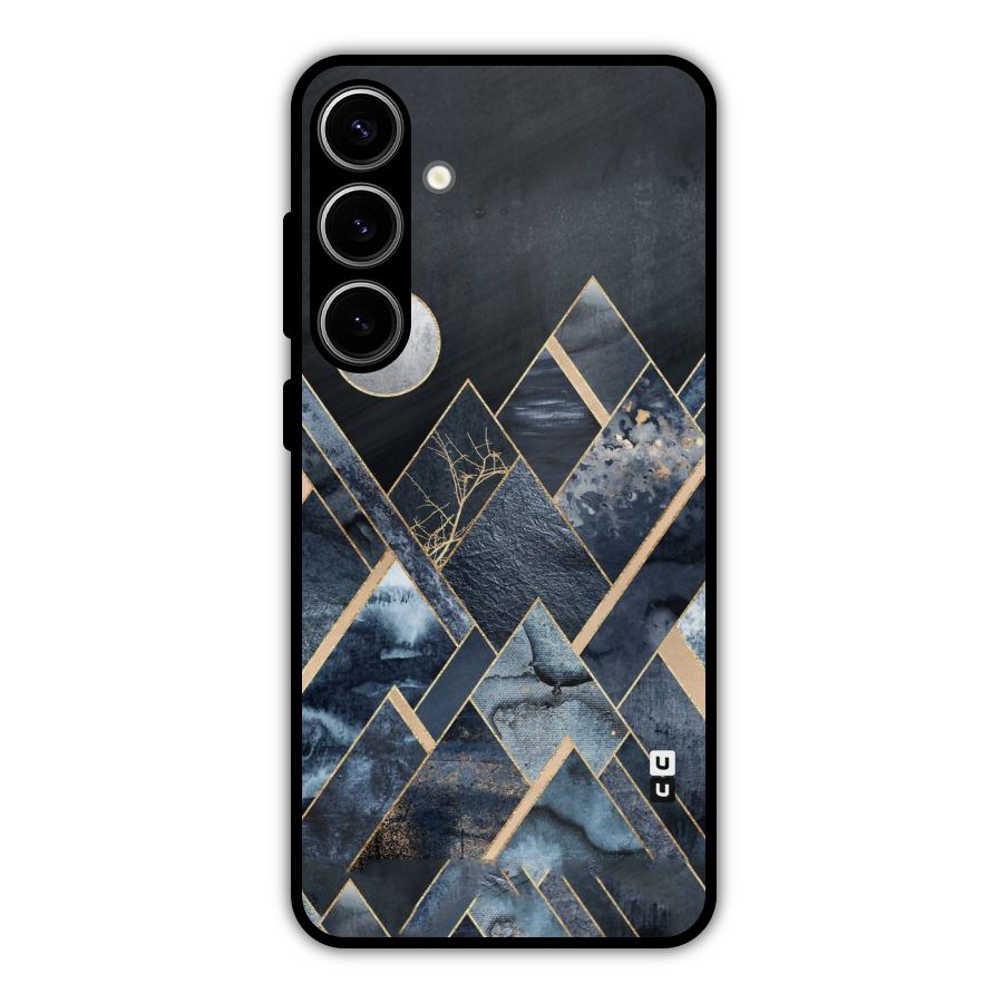 Abstract Scenic Design Metal Back Case for Galaxy S24 Plus