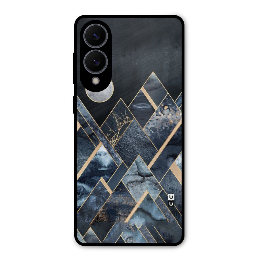 Abstract Scenic Design Metal Back Case for Galaxy S25 Edge