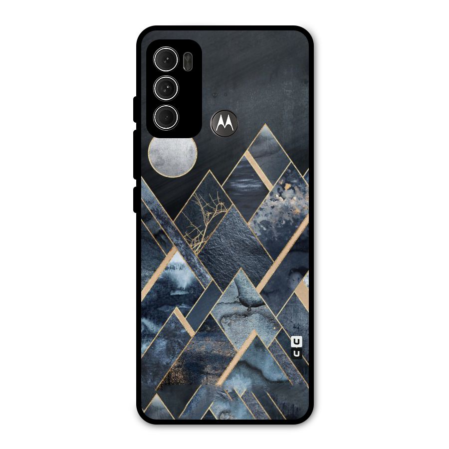 Abstract Scenic Design Metal Back Case for Moto G60