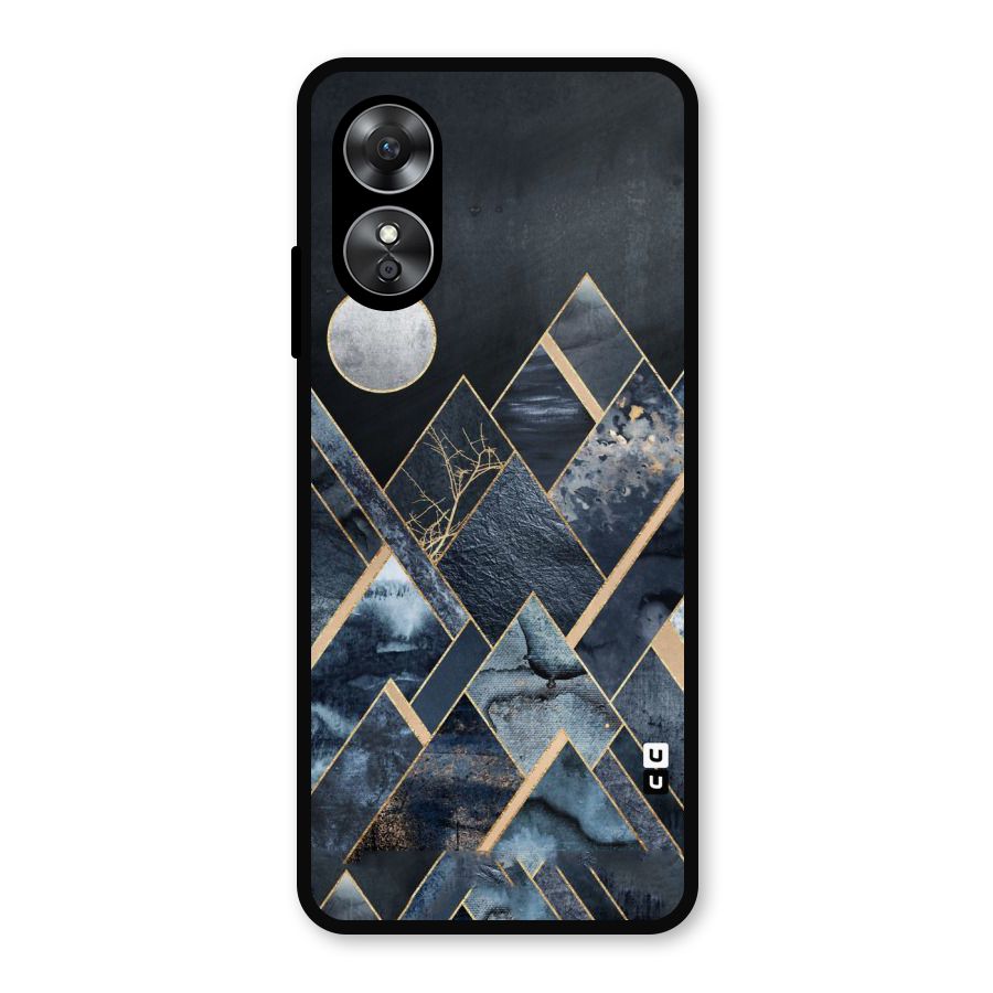 Abstract Scenic Design Metal Back Case for Oppo A17