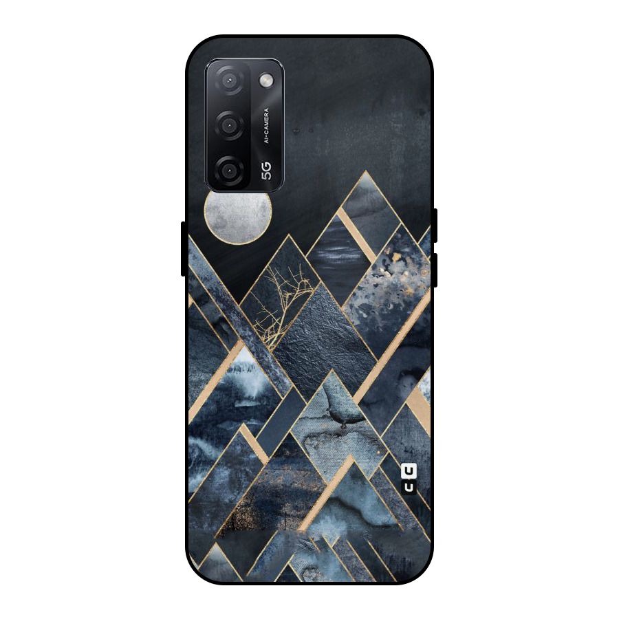 Abstract Scenic Design Metal Back Case for Oppo A53s 5G