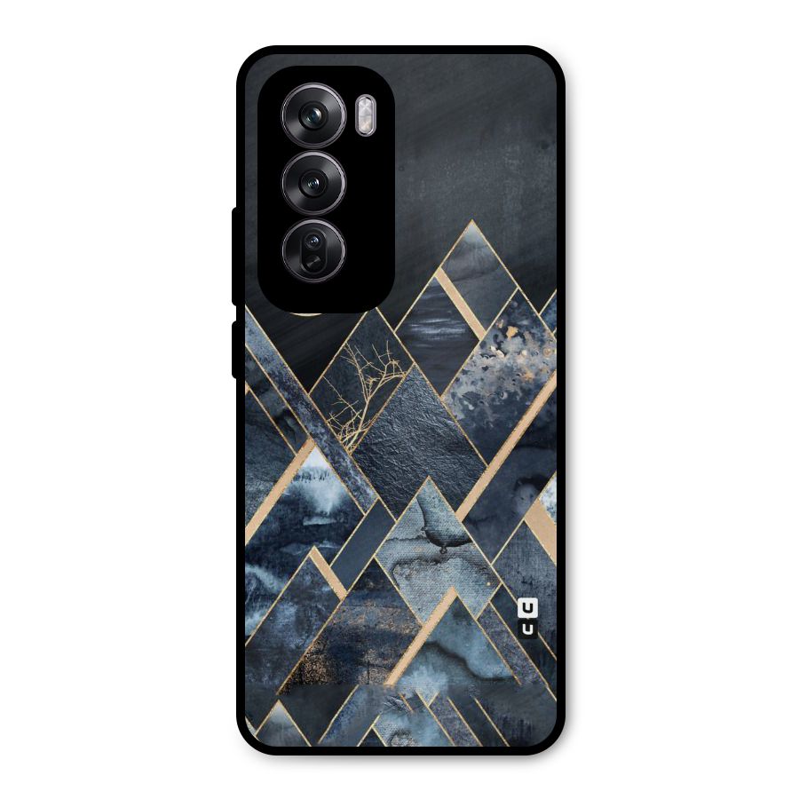 Abstract Scenic Design Metal Back Case for Oppo Reno12 Pro