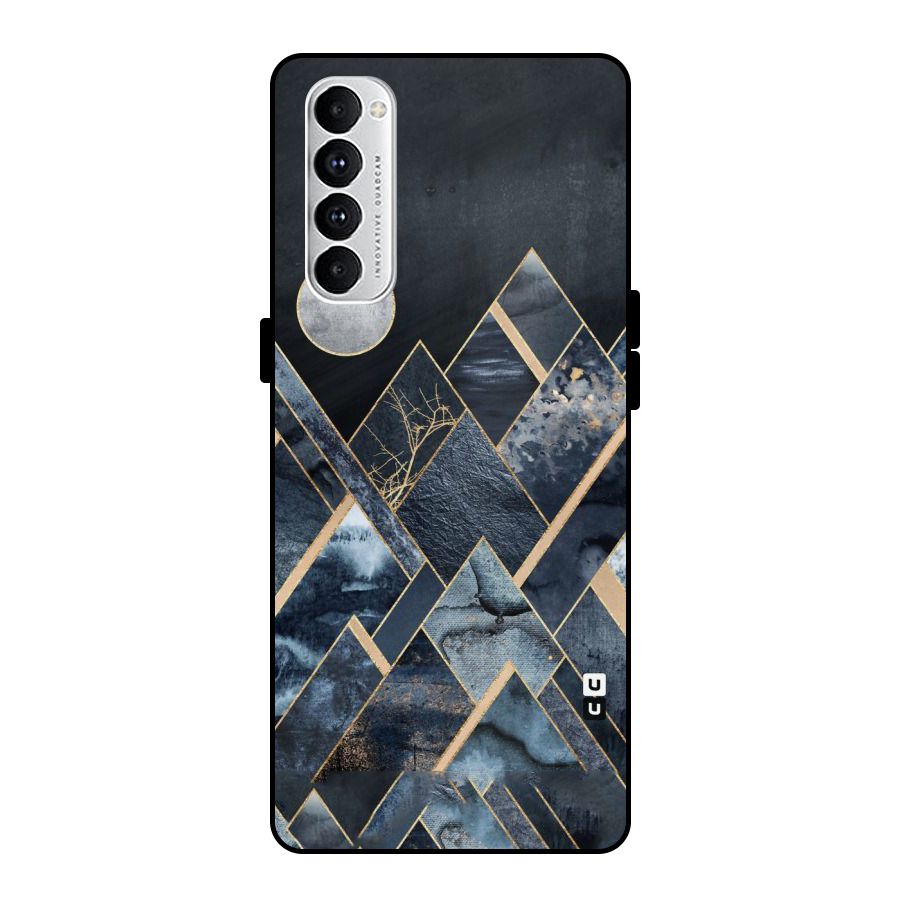 Abstract Scenic Design Metal Back Case for Oppo Reno4 Pro