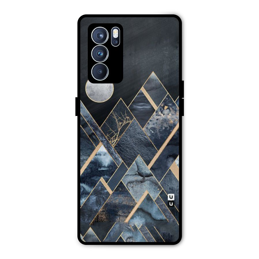 Abstract Scenic Design Metal Back Case for Oppo Reno6 Pro 5G
