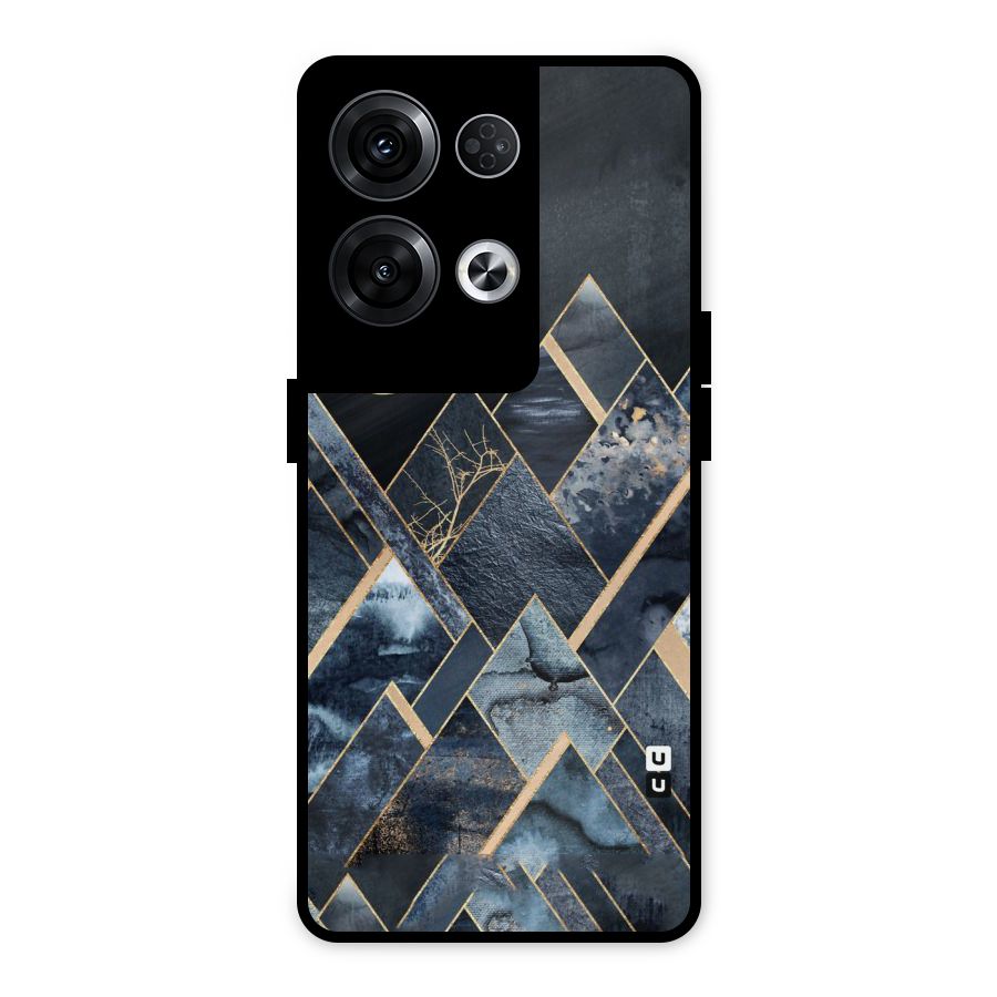 Abstract Scenic Design Metal Back Case for Oppo Reno8 Pro 5G