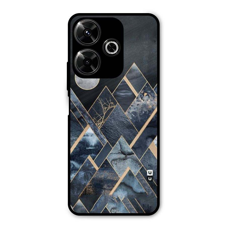 Abstract Scenic Design Metal Back Case for Poco M6 Plus
